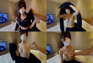 FC2-PPV-4824609 [Amateur POV #033] [Premium] A-chan with a super cute idol face. Her bunny costume was too cute. Raw creampie. Round 2. [Review bonus included]